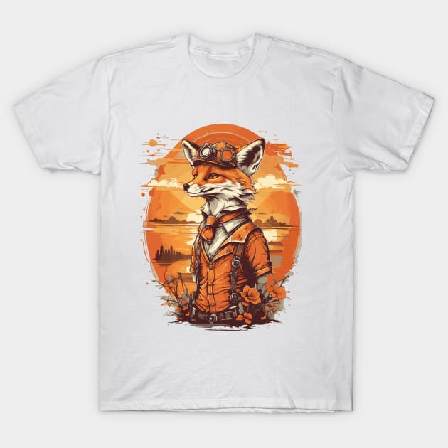 Sunset Dreams ,Work Schemes with a Fox's Gleam T-Shirt by Silvestaro